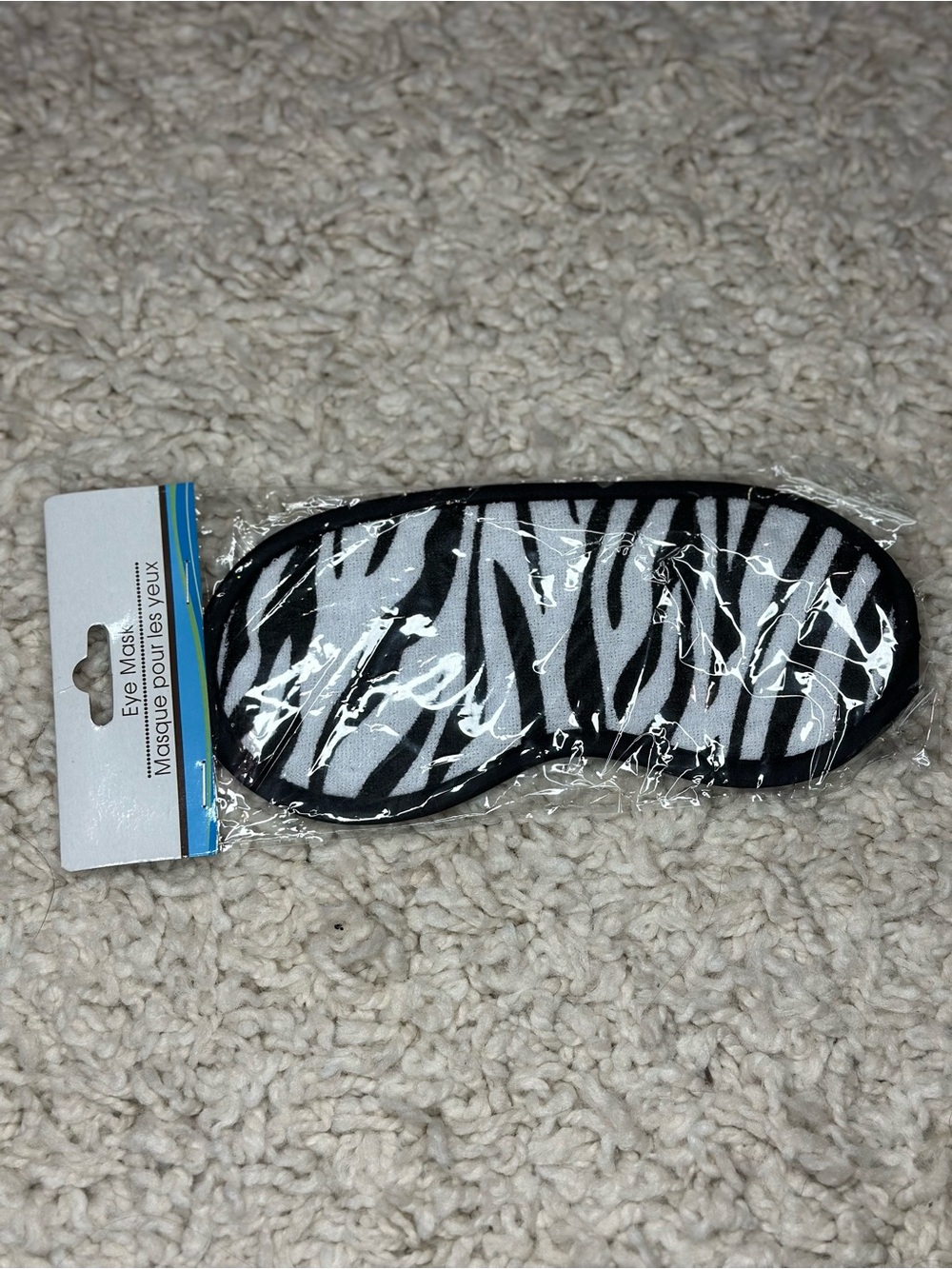 Zebra Print Eye Mask